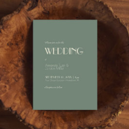 Autumn Boho Deco | Uitnodiging voor groene weddens