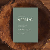 Autumn Boho Deco | Uitnodiging voor groene weddens