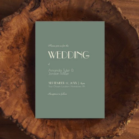 Autumn Boho Deco | Uitnodiging voor groene weddens