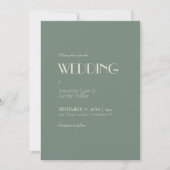 Autumn Boho Deco | Uitnodiging voor groene weddens (Voorkant)