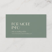 Autumn Boho Deco | Website Sage Green Wedding Informatiekaartje (Voorkant)