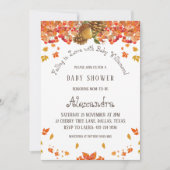 Autumn Boho Floral Falling in Love Baby shower Inv Kaart (Voorkant)