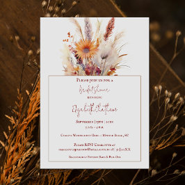 Autumn Boho Floral Vrijgezellenfeest | Wit Kaart