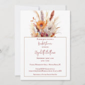 Autumn Boho Floral Vrijgezellenfeest | Wit Kaart (Voorkant)