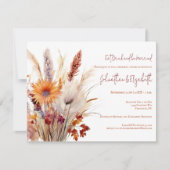 Autumn Boho Floral | Witte repetitie diner Kaart (Voorkant)