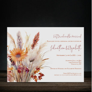 Autumn Boho Floral   Witte repetitie diner Kaart