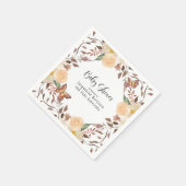 Autumn BOHO Herfst Bloemen Vlinder Baby shower Servet (Hoek)