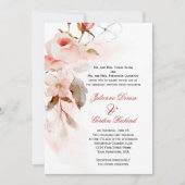 Autumn Boho Marsala Burgudy Blush Floral Wedding Kaart (Voorkant)