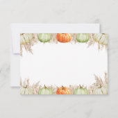 Autumn Boho Pampas Grass Diaper Raffle Card Bedankkaart (Achterkant)
