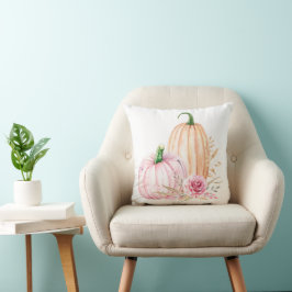 Autumn Boho Waterverf Pompoen Kussen