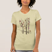 Autumn bomen en bladeren herfst paars tshirt (Voorkant)