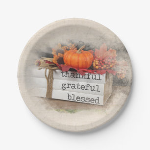 Autumn Book Stack Papieren Bordje