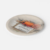 Autumn Book Stack Papieren Bordje (Gekanteld)