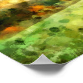 Autumn-boom op een heuvel in zonsondergang Landsca Poster (Hoek)