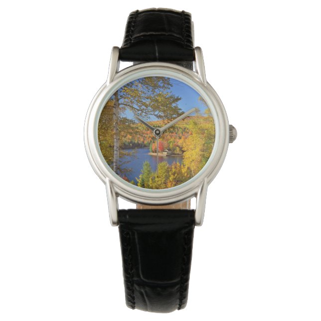 Autumn-boomlandschap, Maine Horloge (Voorkant)