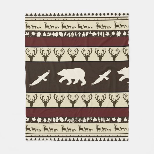 Autumn bossen fleece deken (Voorkant)