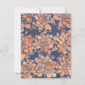 Autumn Botanical Earthy Neutrals Blue Personalized Notitiekaartje (Achterkant)