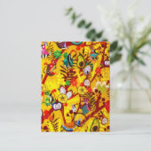 Autumn Botanical Forest Bird Flowers Paradise Feestdagenkaart (Staand voorkant)