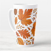 Autumn Botanical - herfstbladeren Latte Mok (Linkerhoek)