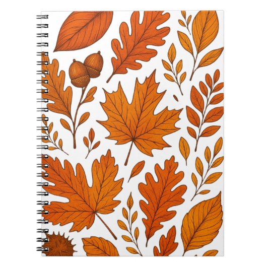 Autumn Botanical - herfstbladeren Notitieboek (Voorkant)