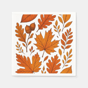 Autumn Botanical - herfstbladeren Servet