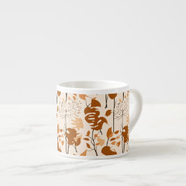 Autumn Botanical Leaves Minimalist Mug Espresso Kop