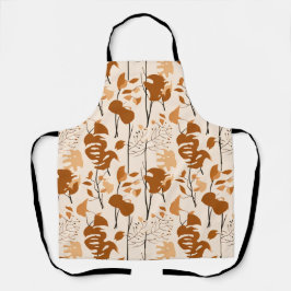 Autumn Botanical Leaves Minimalist  Schort