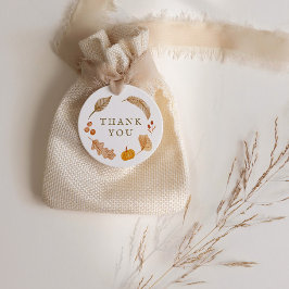 Autumn Botanical Whimsy Herfst Baby shower Bedankjes Labels