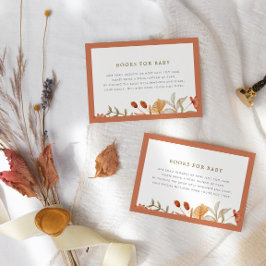 Autumn Botanical Whimsy Herfst Baby shower Informatiekaartje