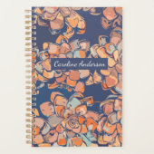 Autumn Botanicals Earthy Neutral Navy Personalized Planner (Voorkant)