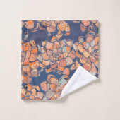 Autumn Botanicals in de "Earthy Neutrals" en "Navy Bad Handdoek (Wasdoekje)