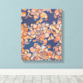 Autumn Botanicals in de "Earthy Neutrals" en "Navy Canvas Afdruk (Insitu (Houten vloer))