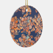 Autumn Botanicals in de "Earthy Neutrals" en "Navy Keramisch Ornament (Rechts)