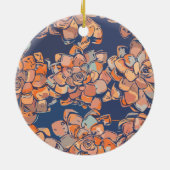 Autumn Botanicals in de "Earthy Neutrals" en "Navy Keramisch Ornament (Achterkant)