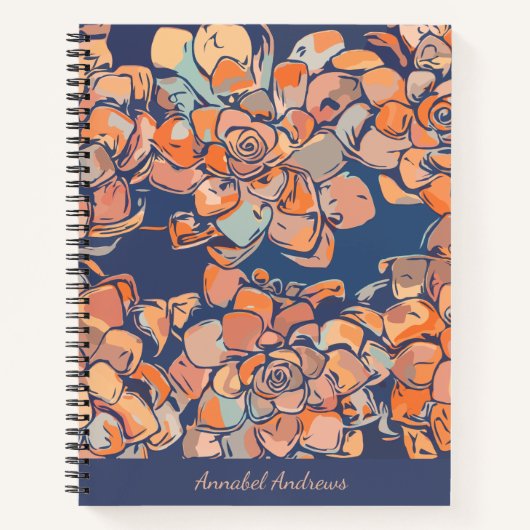 Autumn Botanicals in de "Earthy Neutrals" en "Navy Notitieboek (Voorkant)