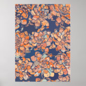 Autumn Botanicals in de "Earthy Neutrals" en "Navy Poster (Voorkant)