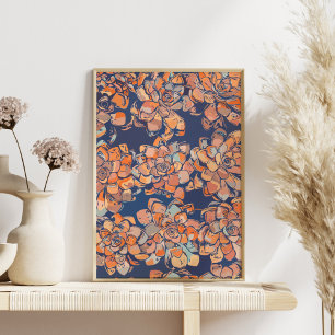 Autumn Botanicals in de "Earthy Neutrals" en "Navy Poster