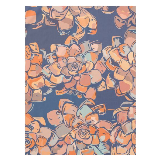 Autumn Botanicals in de "Earthy Neutrals" en "Navy Tafelkleed (Voorkant)