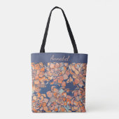 Autumn Botanicals in de "Earthy Neutrals" en "Navy Tote Bag (Achterkant)