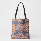 Autumn Botanicals in de "Earthy Neutrals" en "Navy Tote Bag (Voorkant)