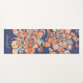 Autumn Botanicals in de "Earthy Neutrals" en "Navy Yogamat (Voorkant (horizontaal))