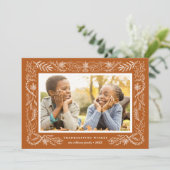 Autumn Botanicals | Thanksgiving-fotokaart Feestdagenkaart (Staand voorkant)