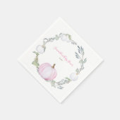 Autumn Botanische Roze en Witte Pompoenen Thanksgi Servet (Hoek)