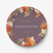 Autumn Bounty | Happy Friendsgiving Papieren Bordje (Voorkant)