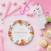 Autumn Bounty | Happy Thanksgiving Papieren Bordje (Feest)