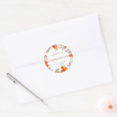 Autumn Bounty | Happy Thanksgiving Ronde Sticker (Envelop)