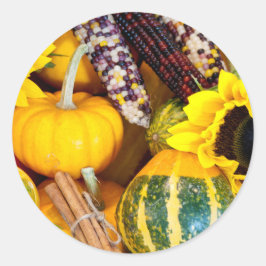 Autumn Bounty Ronde Sticker