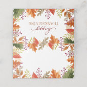 Autumn Bounty | THANKSGIVING Plaatskaartje (Buitenkant ongevouwen)