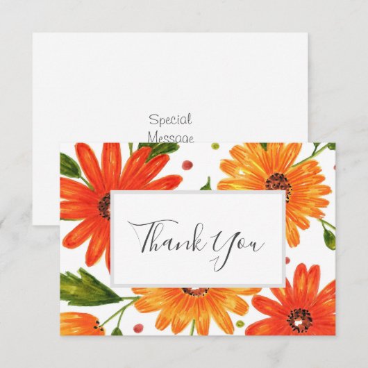 Autumn Bouquet Bedankkaart (Voorkant / Achterkant)