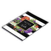 Autumn Bouquet & Chic Stripes - Aangepaste naam Notitieboek (Linkerzijde)